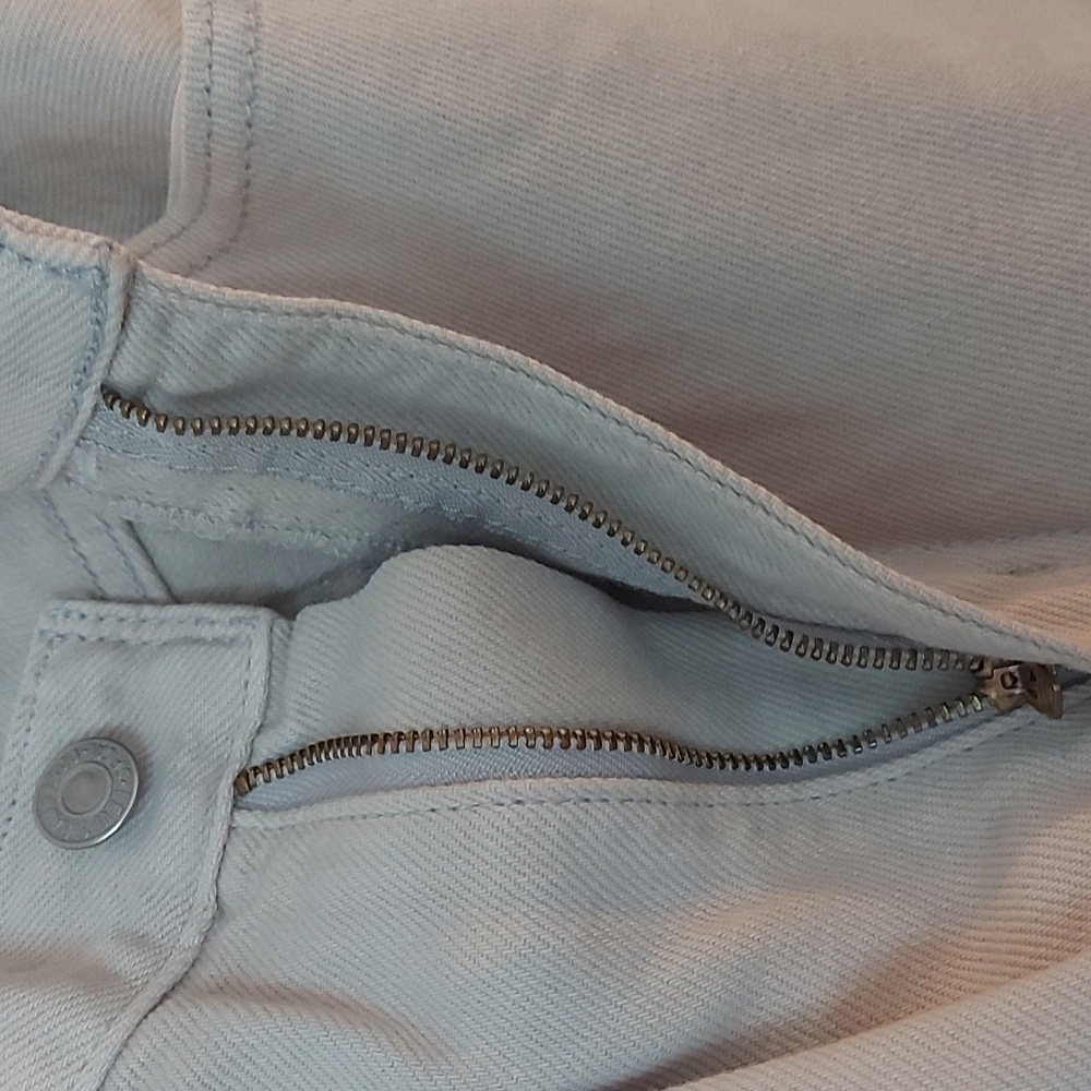 Levis Premium Big E High Loose Straight Leg Jeans Taupe Size 26 - Picture 10 of 12